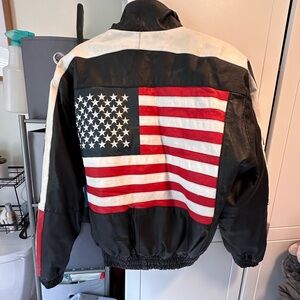 USA LEATHER BOMBER JACKET